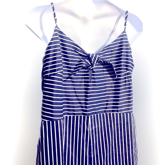 Jumper pantsuit navy/white nautical tag 3X/fit 2X new w/tags NWT peekaboo panel - Picture 5 of 10